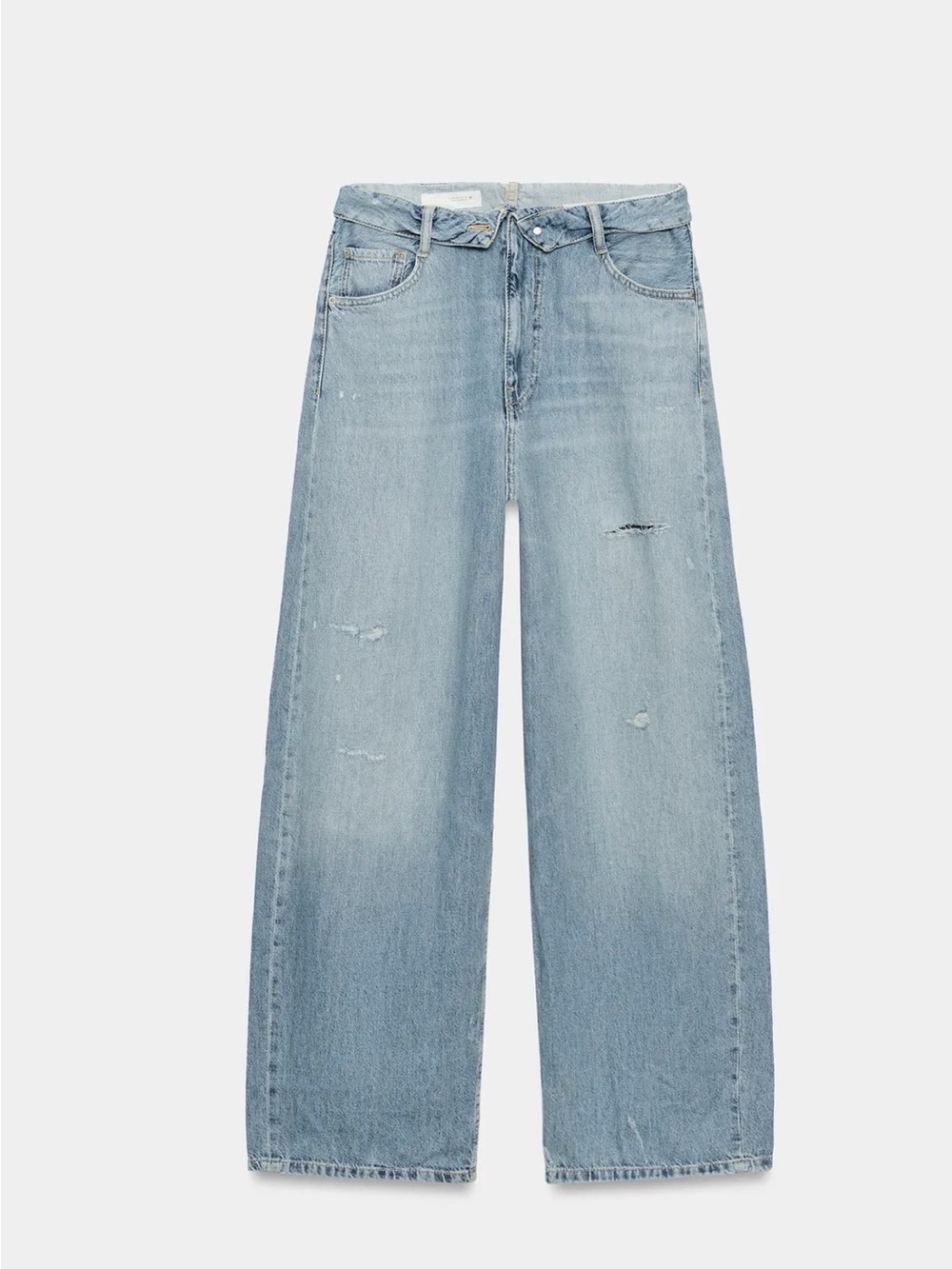 Zara Light Blue Wide-Leg Jeans